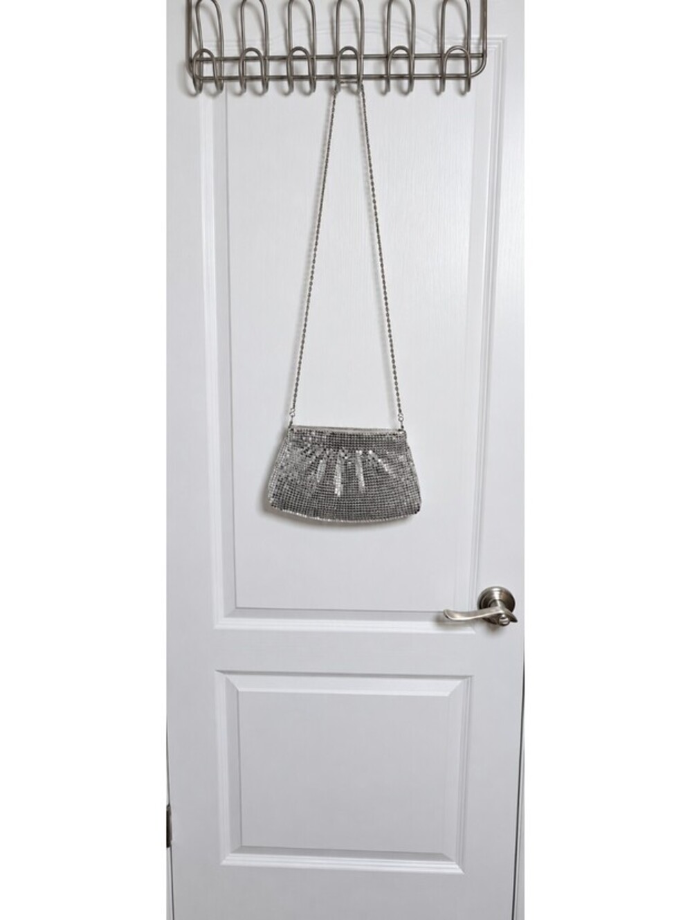 Silver Metal Mesh Chain Shoulder Bag Vintage Y2K Evening Purse